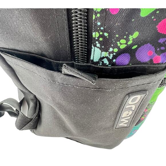 Mojo Backpacks Great White Shark Color Spatter Drip Canvas Outer Pockets 16x11x6 - Picture 7 of 12